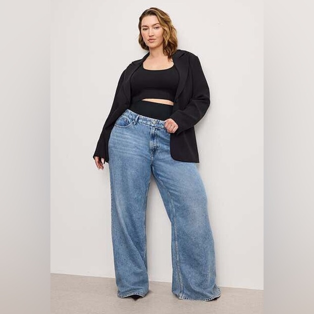 GOOD AMERICAN WIDE LEG SOLUTION JEANS | INDIGO739 size 20